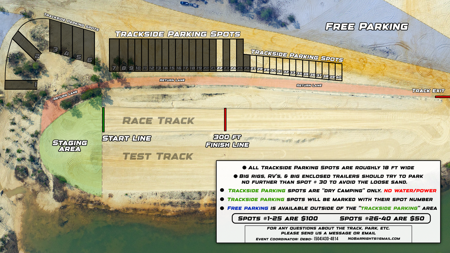 ZONA Track-Side Reserved Parking Spots