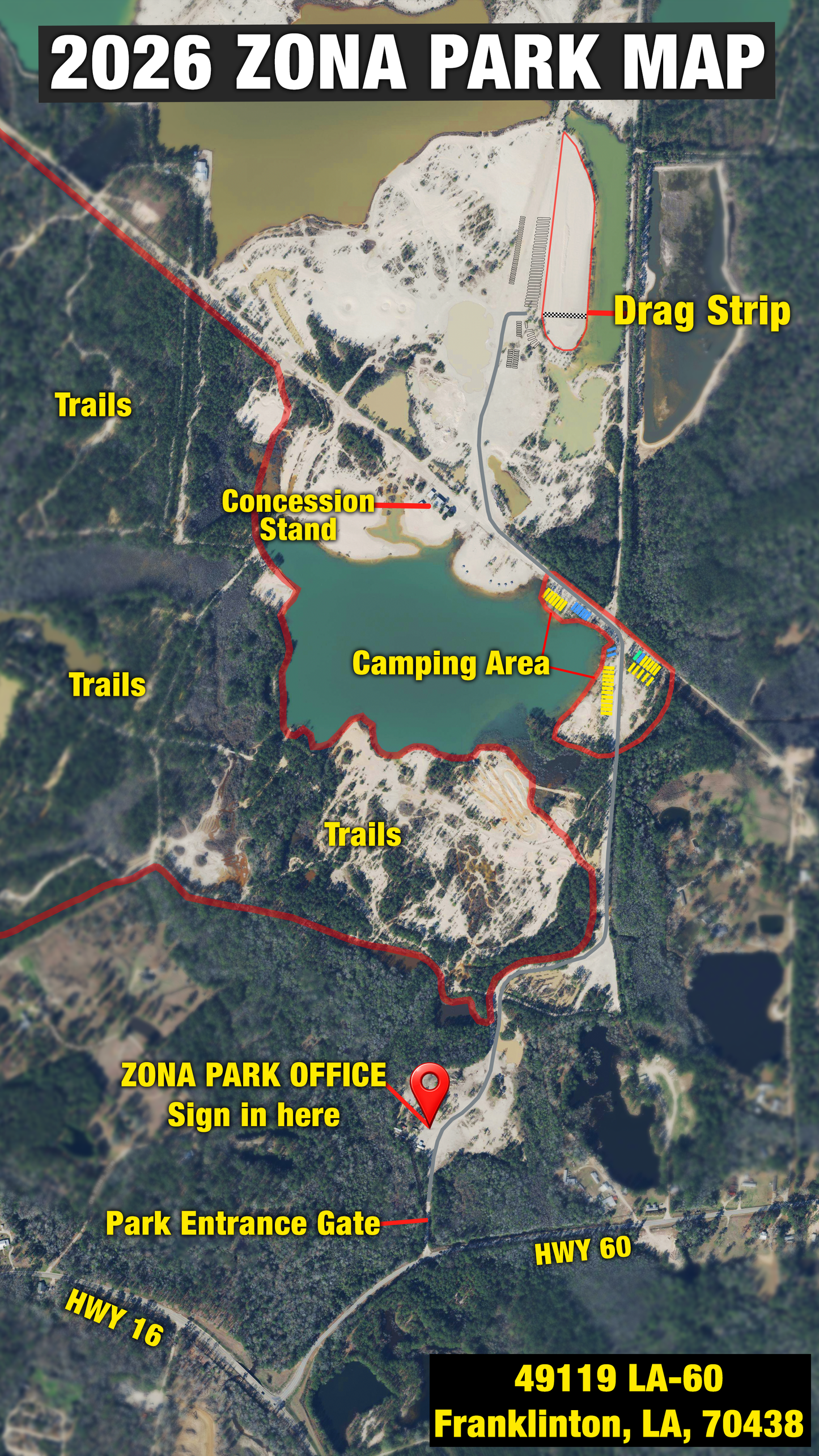 ZONA Track-Side Reserved Parking Spots