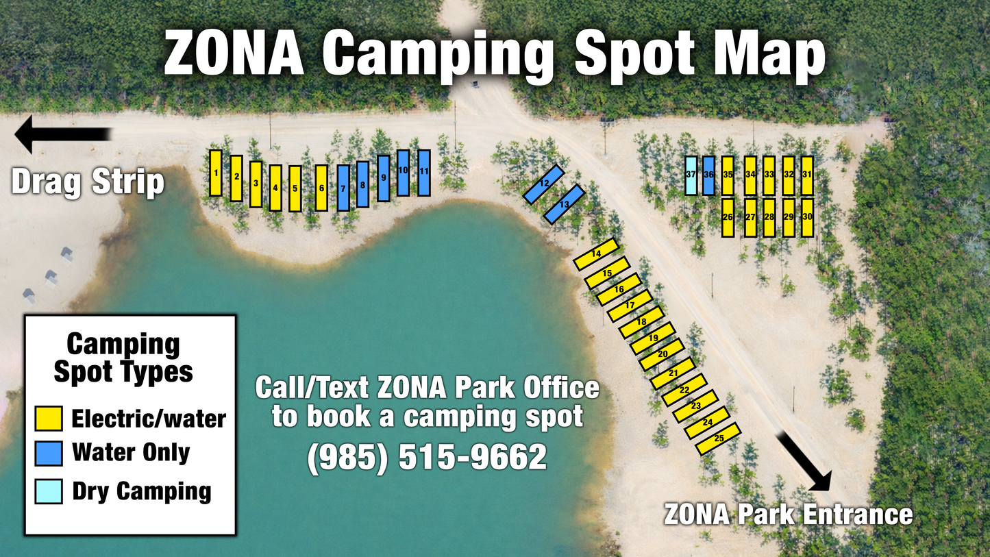 ZONA Track-Side Reserved Parking Spots