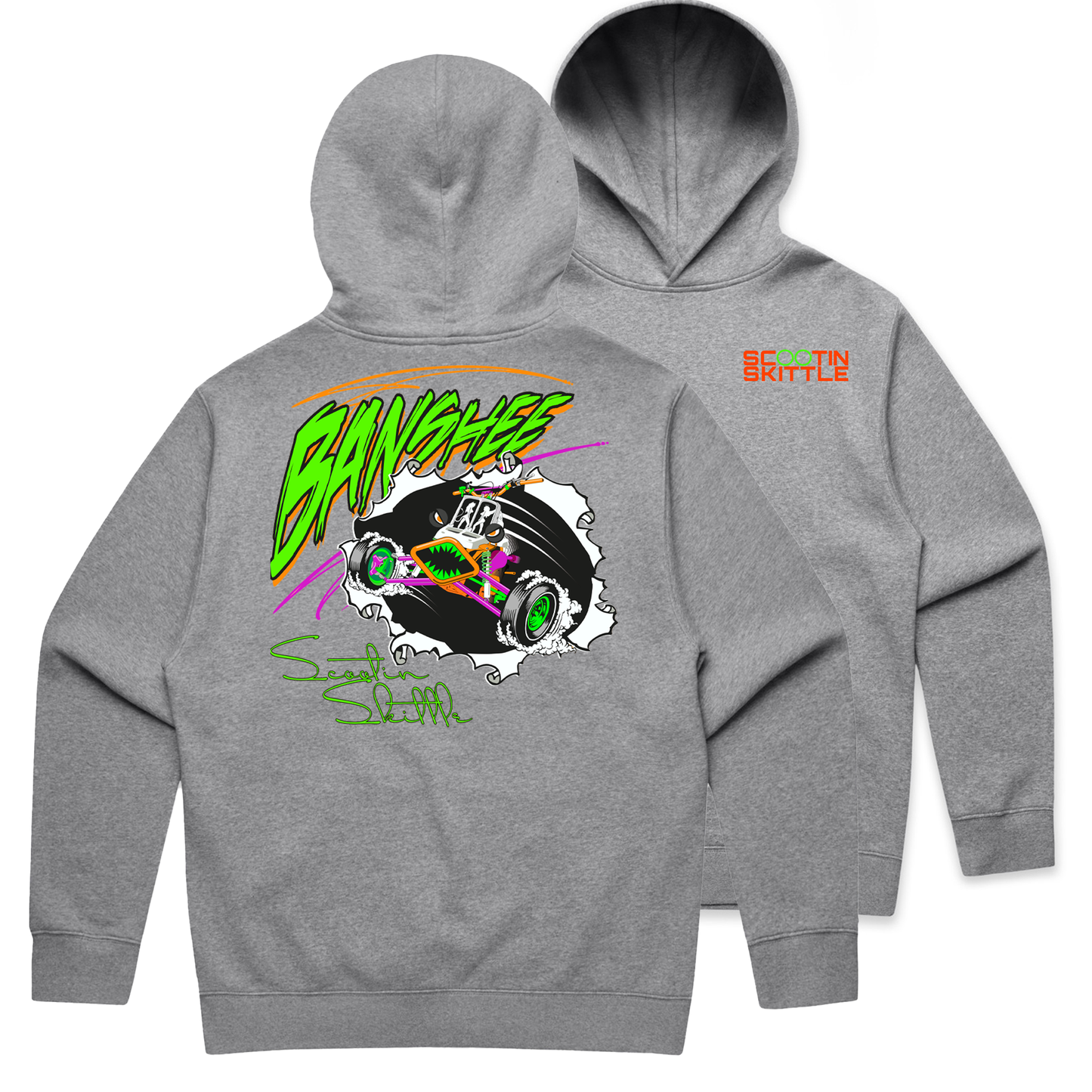 Athletic Heather Grey OG Scootin Skittle Hoodie