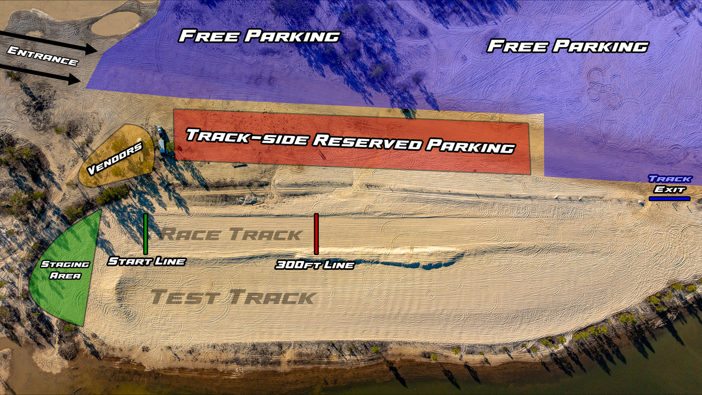 Track-Side Reserved Parking Spots